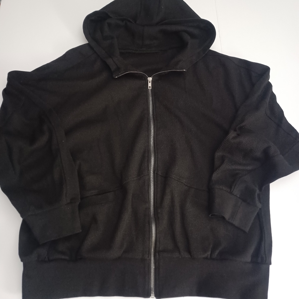 Amazon Thermal Athletic Zip Front Hoodie Unisex Sz L